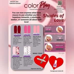 January Color Street Shades of Love Subscription box color play 2023